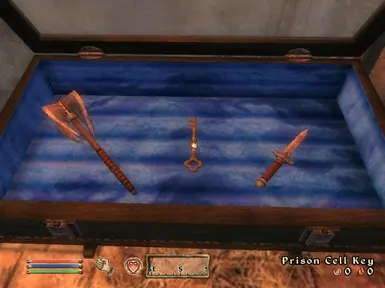 practice weapons and key to victims cell