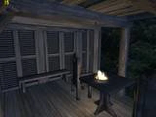 Porch at night