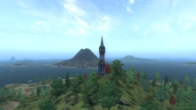 Wizards Tower with Mount Mirari in Background