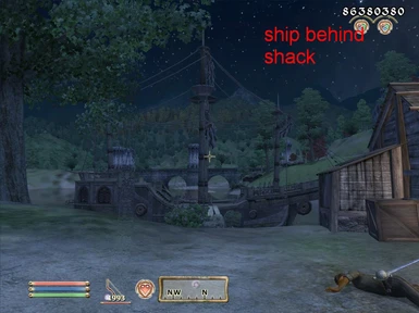 New ship behind the shack