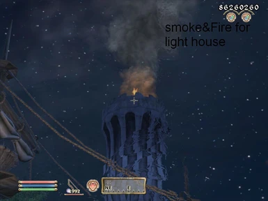 added fire and smoke to lighthouse