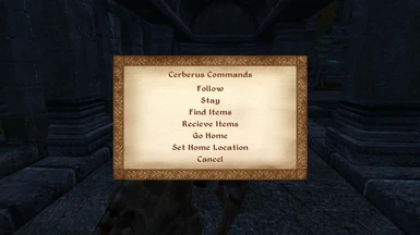 Cerberus Command Menu