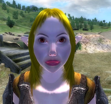 Female Elven Breton with Dunmer eyes