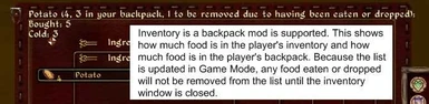 support for inventory is a backpack mod