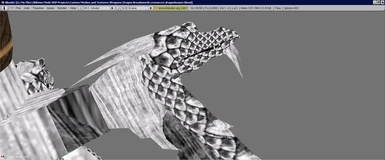 Dragon Keepers Broadsword - Blender View - Dragon Head Close-Up