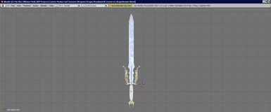 Dragon Lords Broadsword - Blender View - Top View