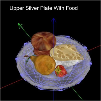 Upper Silver Plate With Food