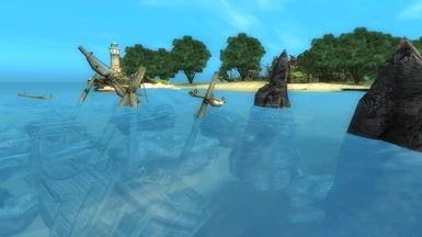 Watch closely for the Sunken Treasure Galleon Ship