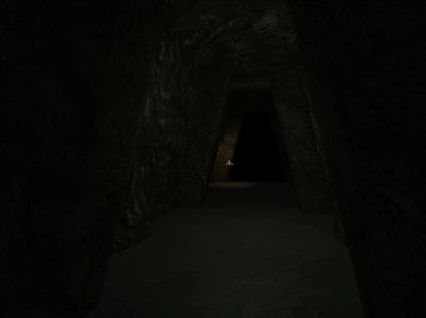 A dark corridor
