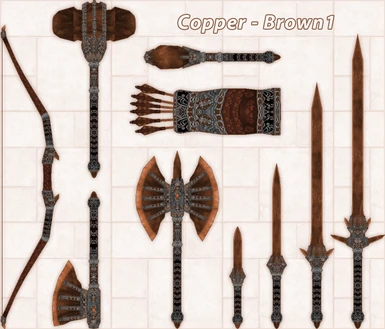 Copper brown weapons