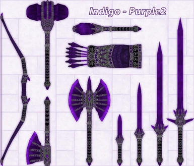 Indigo purple weapons