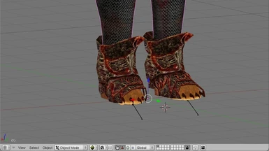 Khajiit boots in Blender