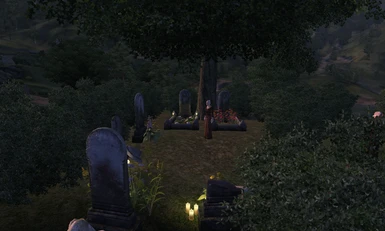 Friedhof in den Abendstunden