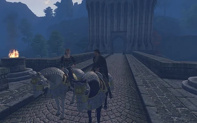 Lovers taking a ride over Talos Bridge in the morning.