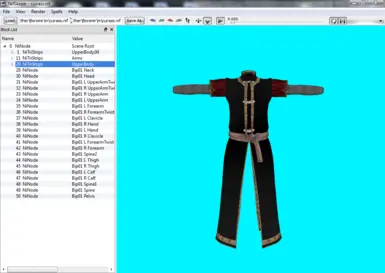 NifSkope view of Cuirass