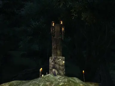 Memorial Torces lit in Memeory of those lost during the Morrowind conflct either in Battle or Slavery
