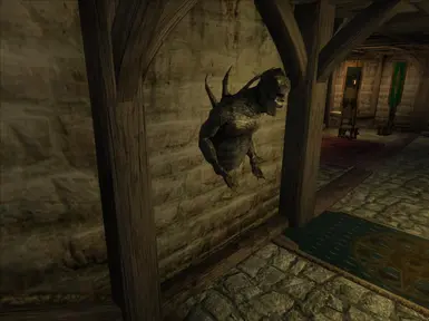 Statue Mounted on Wall