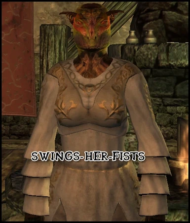 Swings-Her-Fists