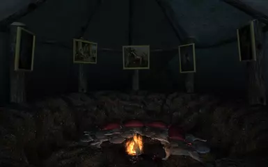 Inside the tent