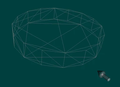 Vanilla Low-poly mesh  wireframe