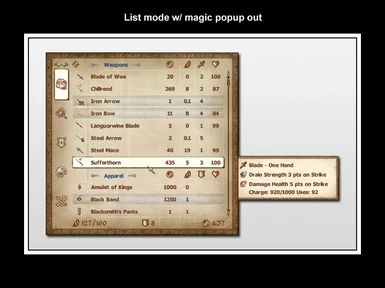 List view magic popup