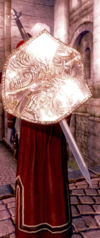 Silver Claymore with mithril shield