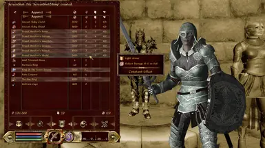 light armor weight and shield enchantment