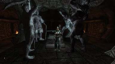a daedric statue party