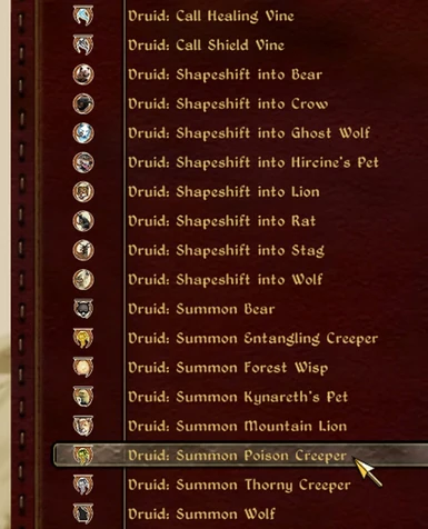 Many of the custom spell icons