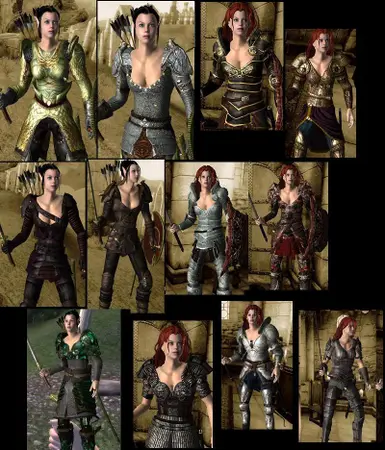 Female Armor Pack nonomod