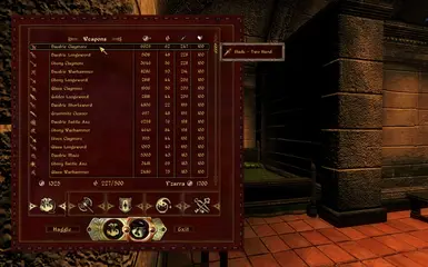 List of Weapons