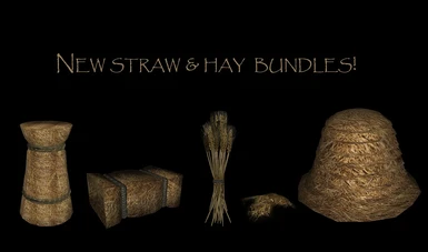 new straw and hay bundles