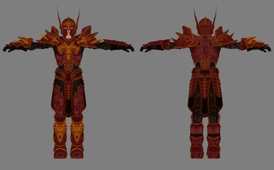 Full male armor preview in render