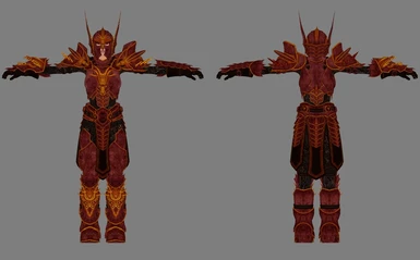 Full female armor preview in render