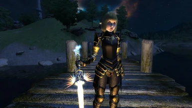 Posing with Aetherius Blade -Thanks-