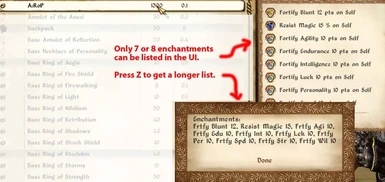 Enchantments list