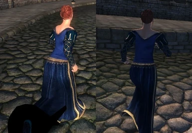 Blue Velvet Outfit Before-After