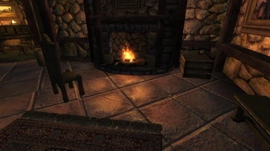 Cheydinhal - Fire with Cooking Pot and Firewood Box