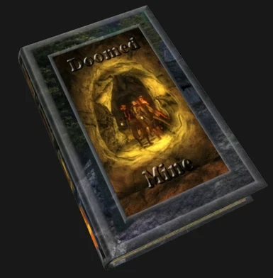 This book is about the Doomed Mine, available in my mod after you visited the mine. I do feel so sorry for these lost Argonian slaves. The original shot is lost forever. This book is what remains and my painting.