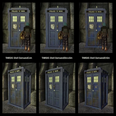 Damaged TARDIS Shell comparisons