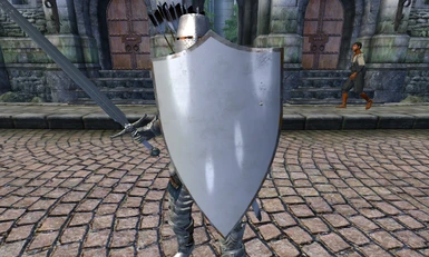 White Templar Shield wth No Boss