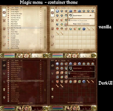 Magic menu - container theme