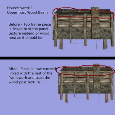 Lowerclass House 02 - Back of House Wood Frame Piece