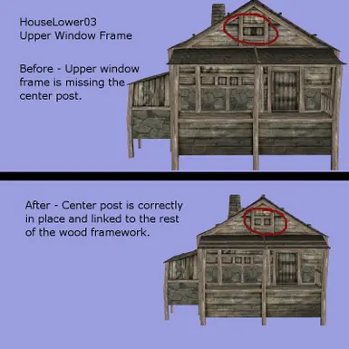 Lowerclass House 03 - Upper Window Frame Post