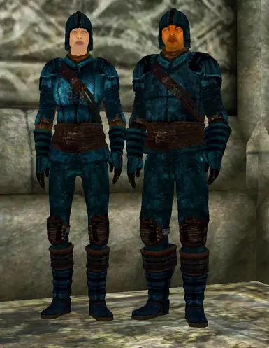 Blue Leather Armour Set