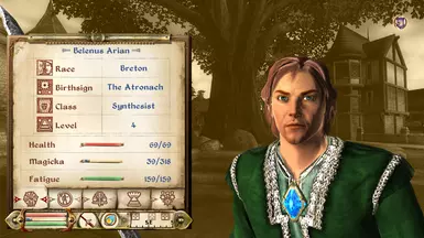 The amulet slowly restoring magicka from zero