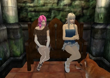 pretty gals sitting with proper etiquette