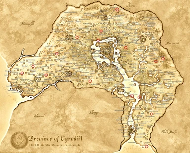 Added Sites on Cyrodiil Map