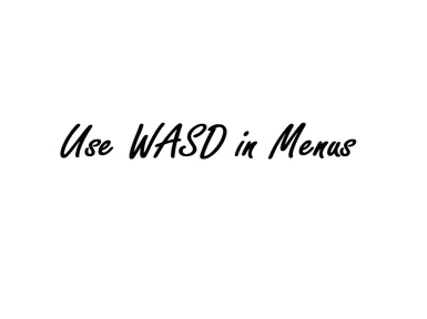 Use WASD in Menus (OBSE)