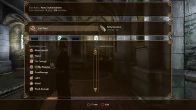 Enchanting menu